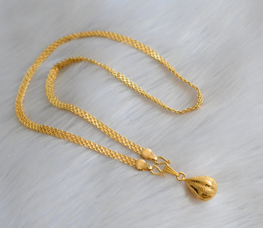 Gold tone pendant with chain dj-40089
