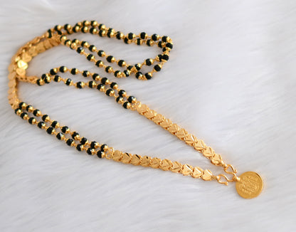 Gold tone black karimani beads Guruvayurappan Pendant with chain dj-39411