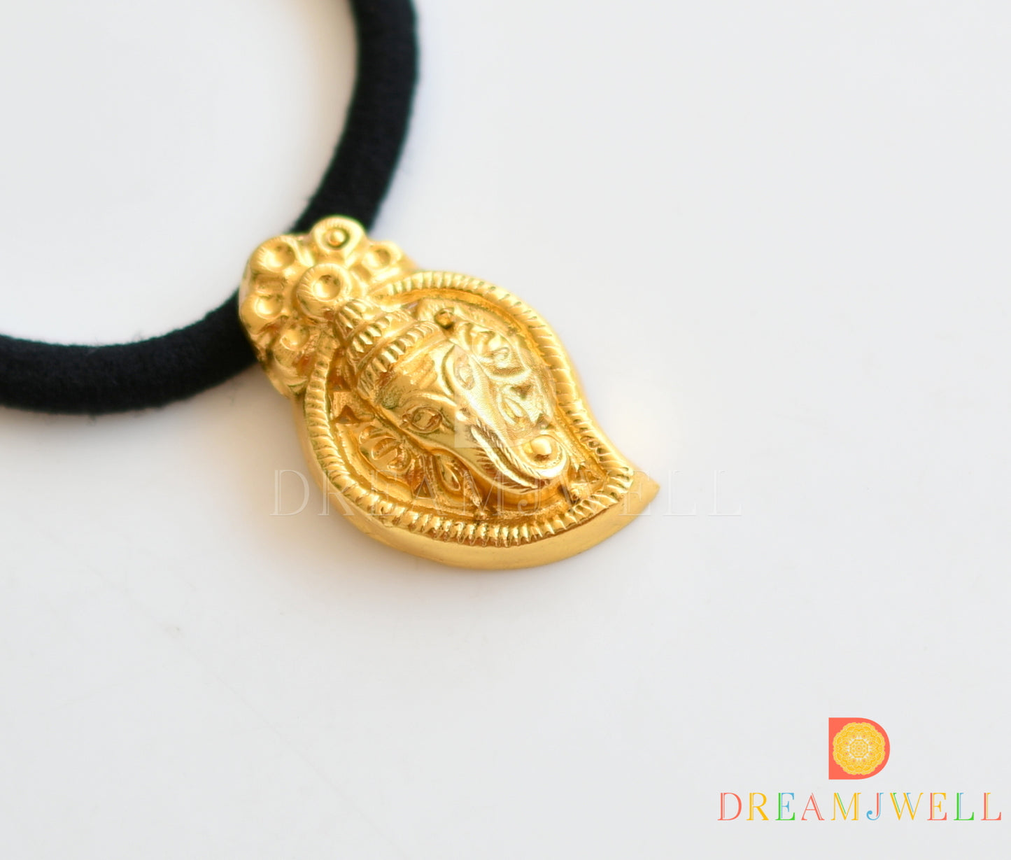 Gold tone Ganesha hair band dj-36301