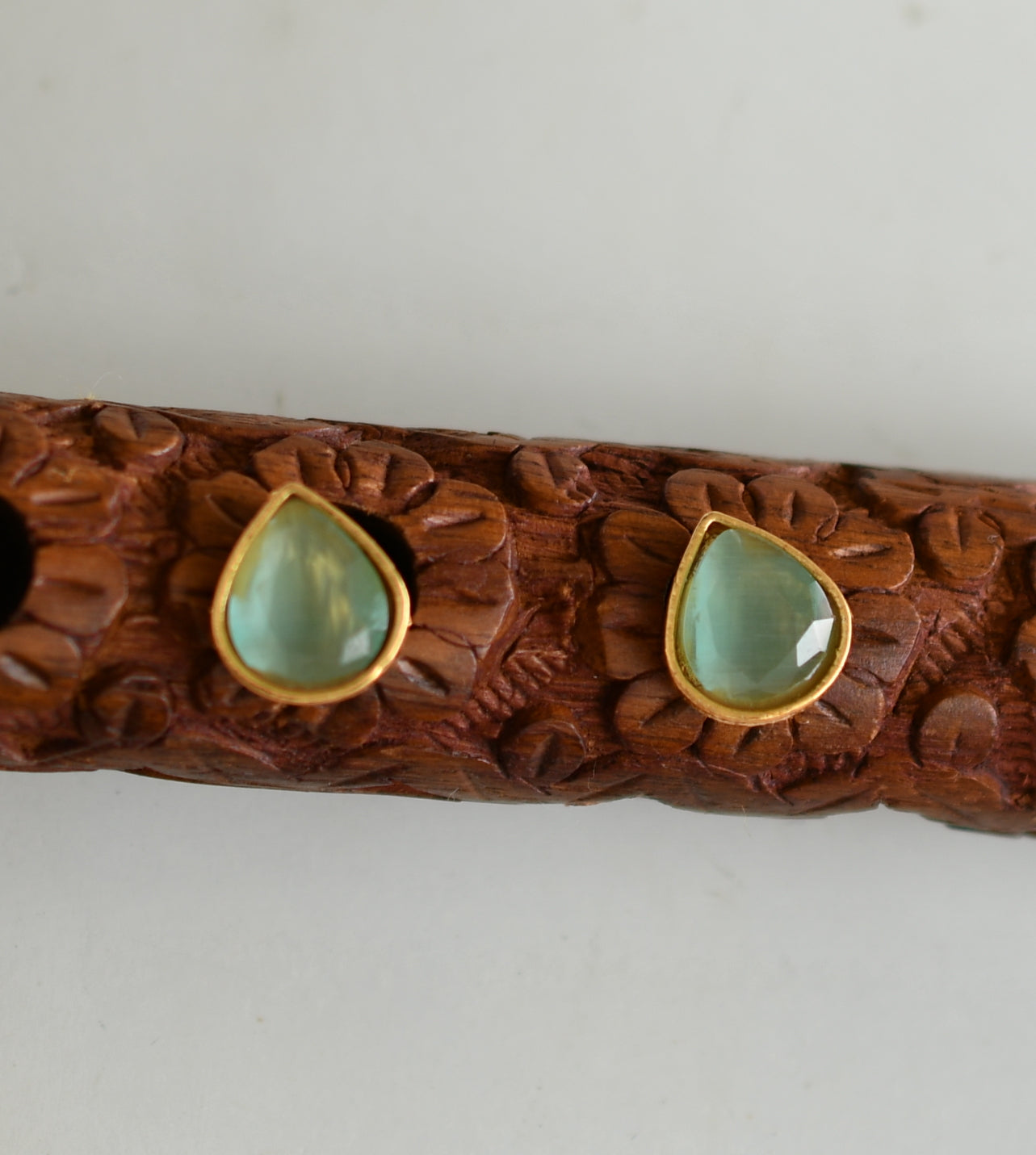 Antique Gopi sea green stone choker necklace set dj-38720