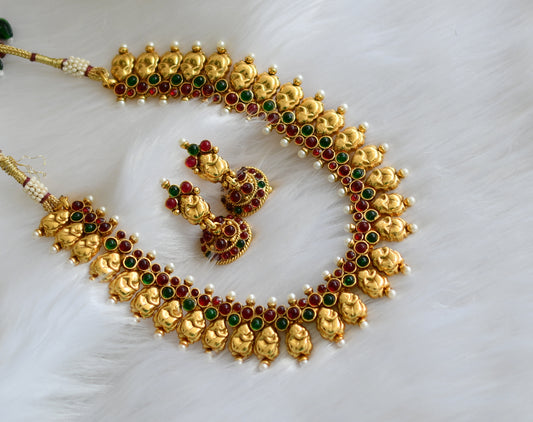Antique kemp-green Ganesha necklace set dj-06636