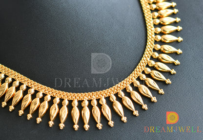 Gold tone mulla mottu Kerala style necklace dj-37041