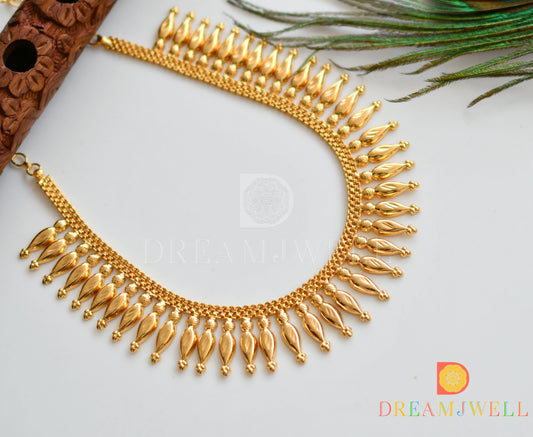 Gold tone mulla mottu Kerala style necklace dj-37041