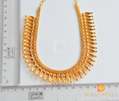 Gold tone mulla mottu Kerala style necklace dj-37041