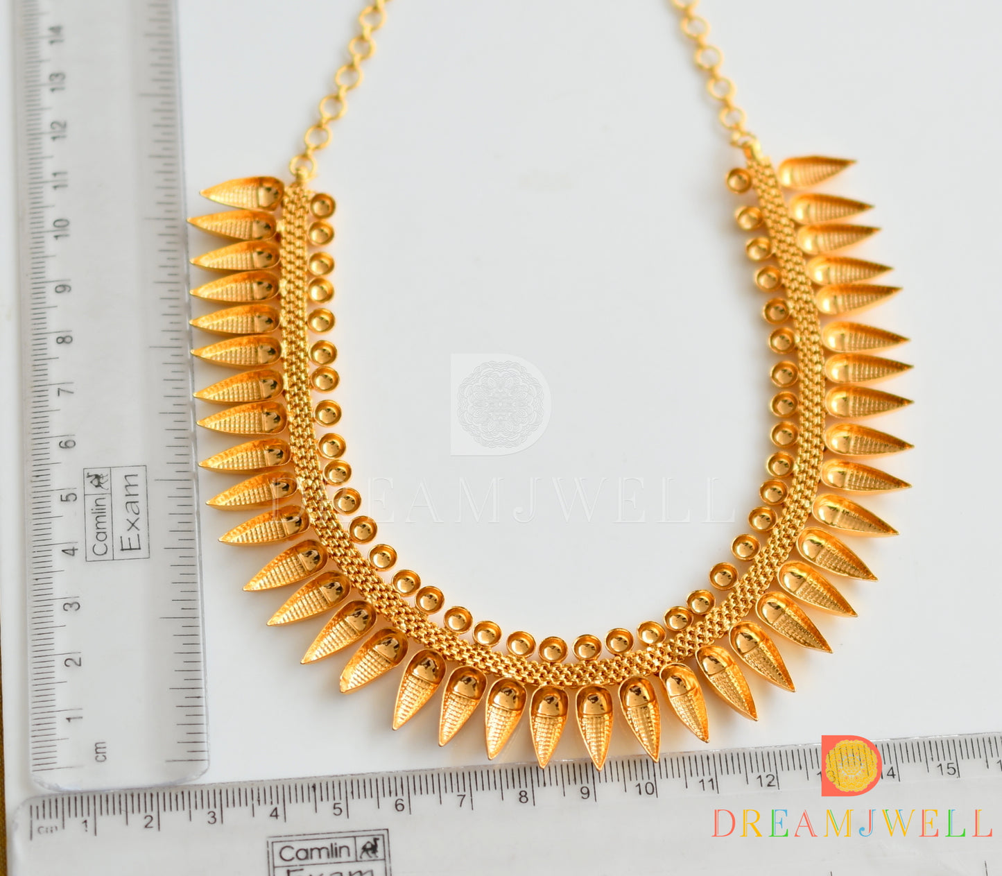 Gold tone Kerala style necklace dj-37042