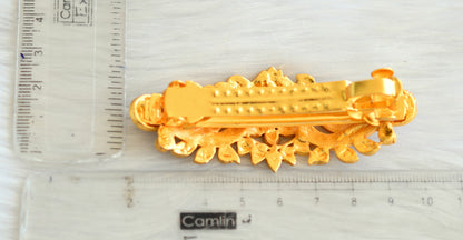 Gold tone kemp temple hair clip dj-14900