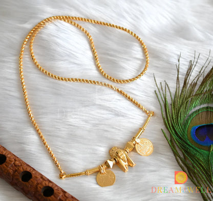 Gold tone south Indian style Lakshmi coin mangalyam dj-39633