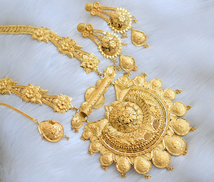 Gold forming big haar set with tikka dj-40097