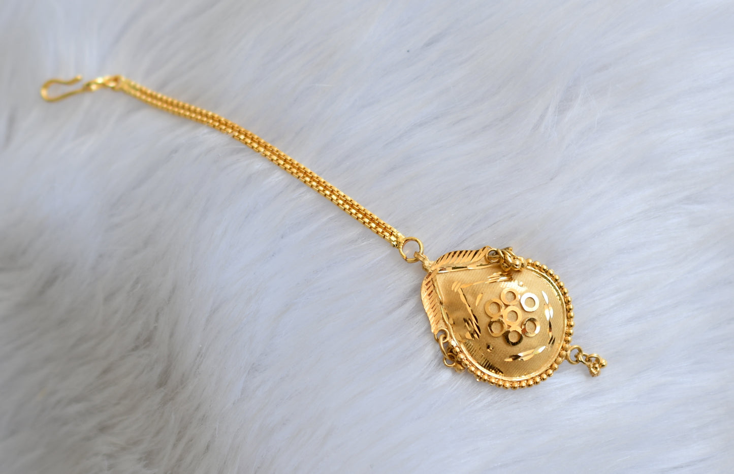 Gold forming big haar set with tikka dj-40097