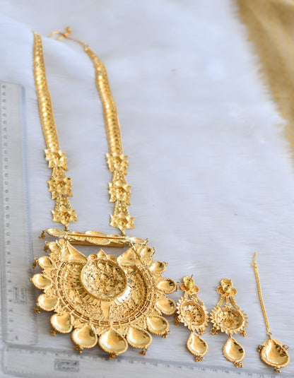 Gold forming big haar set with tikka dj-40097