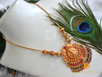 Gheru finish kemp-green Lakshmi necklace dj-37835