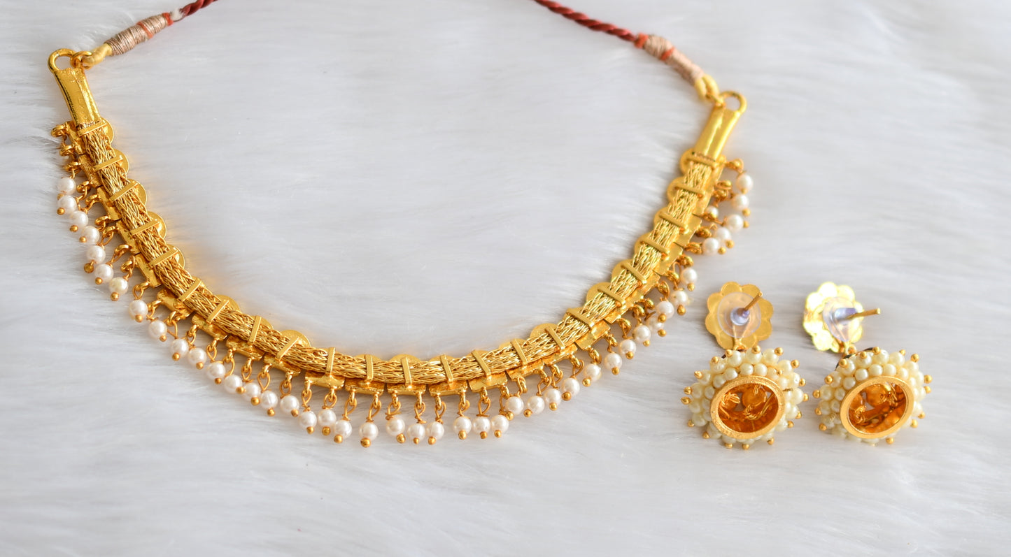 Gold tone kemp necklace set dj-09154