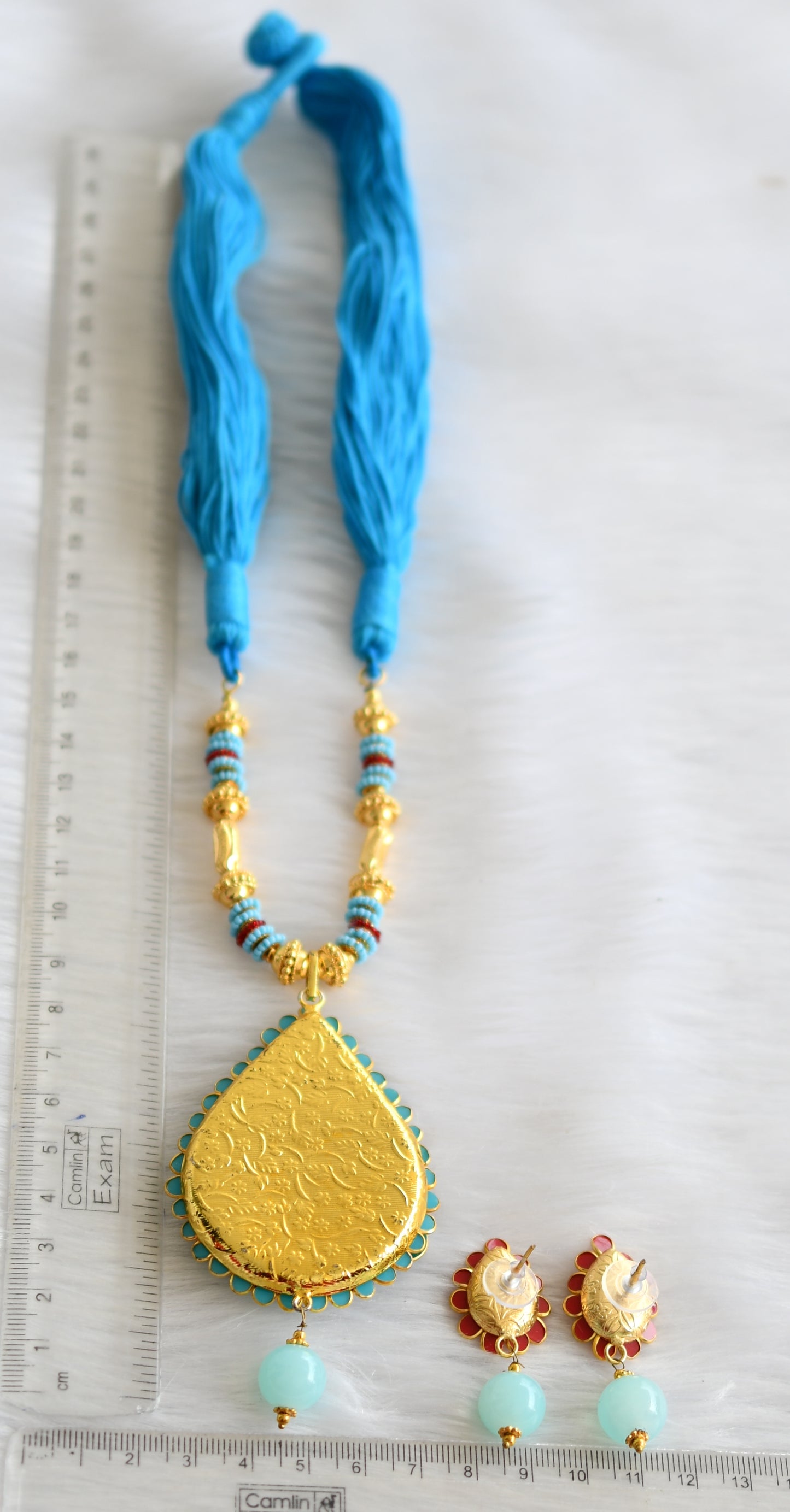 Handmade mutli colour Pachi pendant necklace set dj-02363