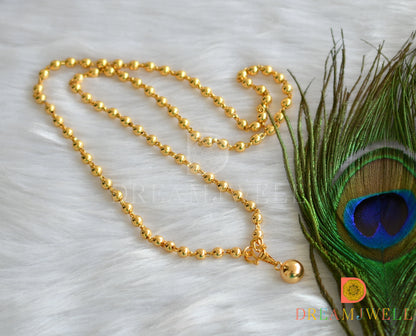 Gold tone ball pendant with chain dj-37829