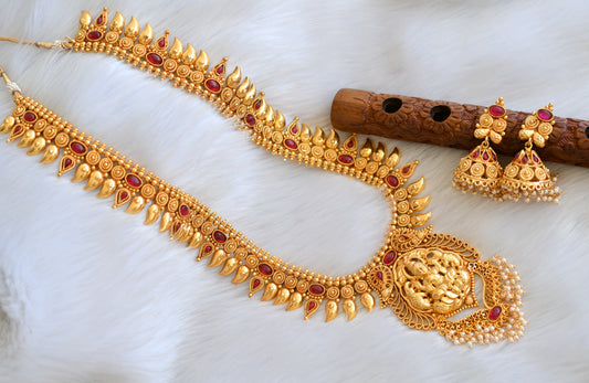 Antique kemp Lakshmi bridal haar set dj-02549