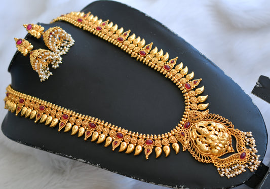 Antique kemp Lakshmi bridal haar set dj-02549