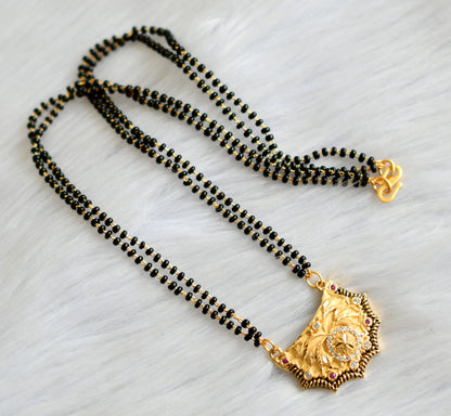 Gold tone black karimani chain mangalsutra dj-41091