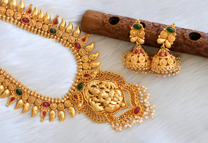 Antique kemp-green Lakshmi bridal haar set dj-02550