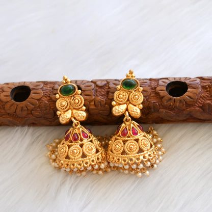 Antique kemp-green Lakshmi bridal haar set dj-02550