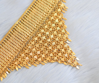 Gold tone Kerala style elakka choker necklace dj-41063