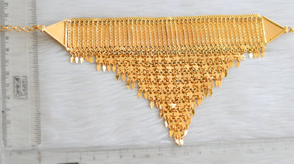 Gold tone Kerala style elakka choker necklace dj-41063