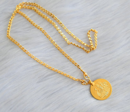 gold tone Mecca pendant with chain dj-41086