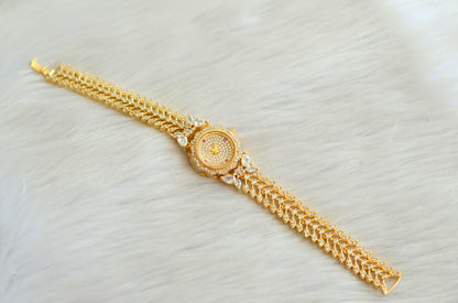 Gold tone cz wrist watch dj-13972