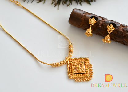 Gold tone lakshmi necklace set dj-37139