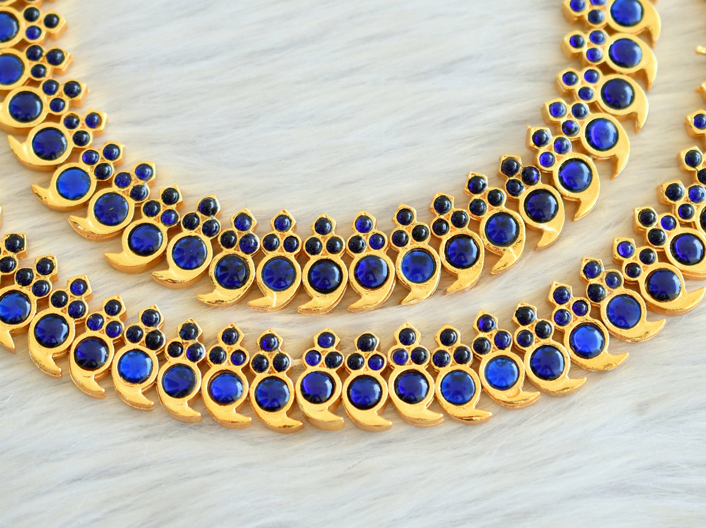 Gold tone blue mango anklets dj-20076