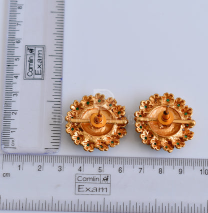 Matte finish flower designer earrings