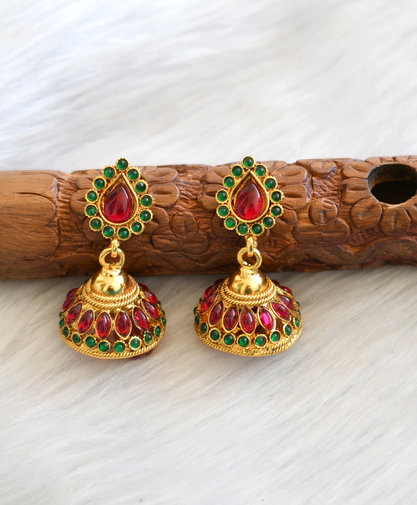 Antique kemp-green Lakshmi necklace set dj-03080