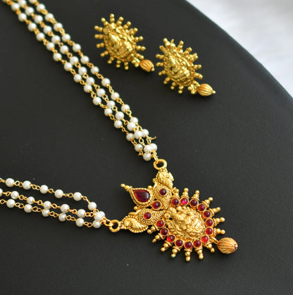 Antique kemp pearl chain Lakshmi haar set dj-41138