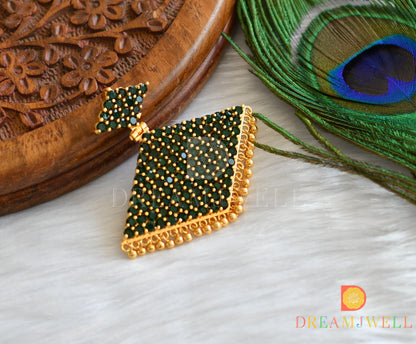 Gold tone kerala style green pathakkam dj-37901