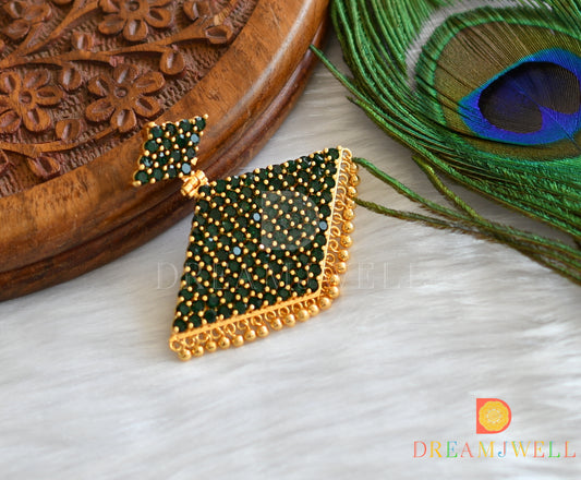 Gold tone kerala style green pathakkam dj-37901