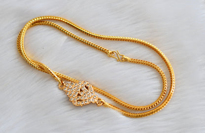 Gold tone white mugappu chain dj-40152