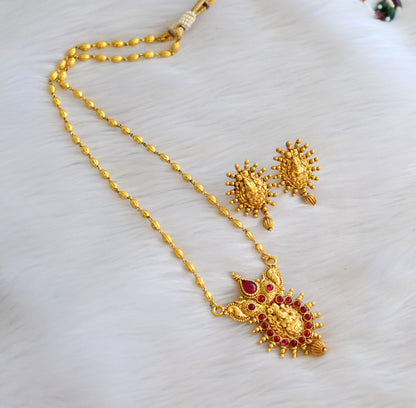 Antique gold tone kemp lakshmi necklace set dj-06867