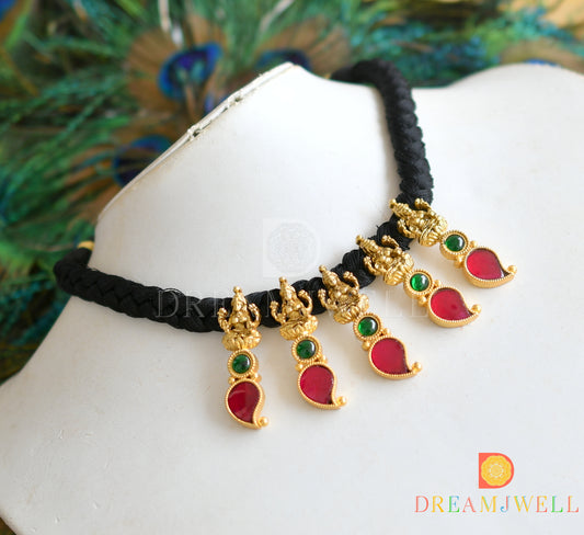 Gold tone kundan jadau mango-lakshmi designer necklace dj-34100