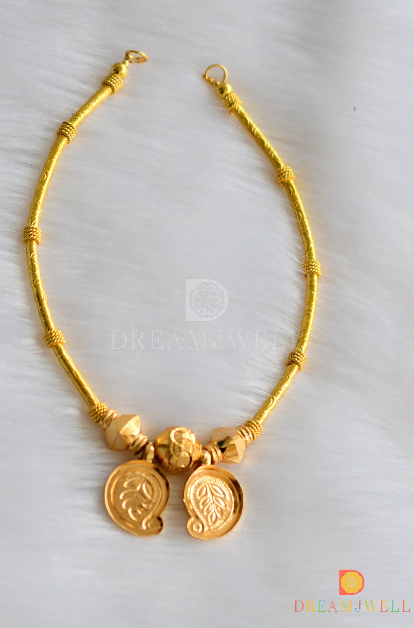 Gold tone mango hand made necklace dj-37884