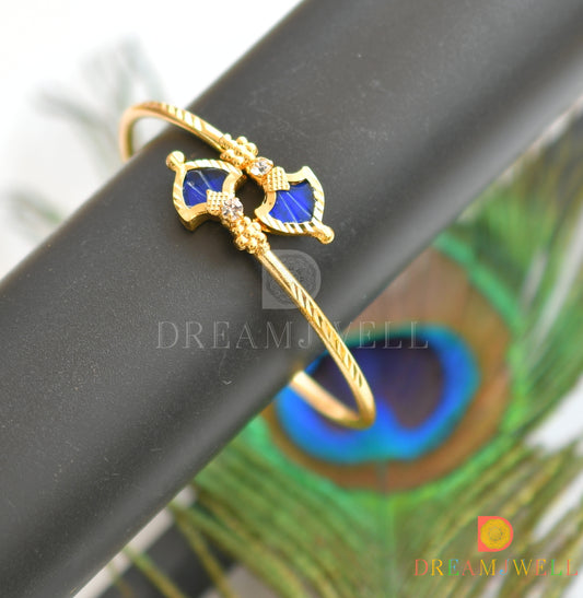 Gold tone Palakka blue Kerala style Bracelet(2.4) dj-36419