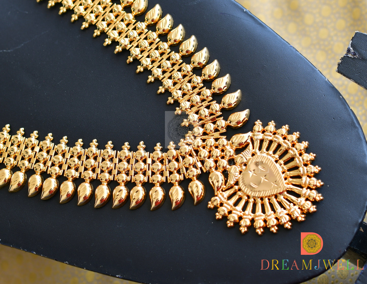 Gold tone mango Kerala style haar dj-37208