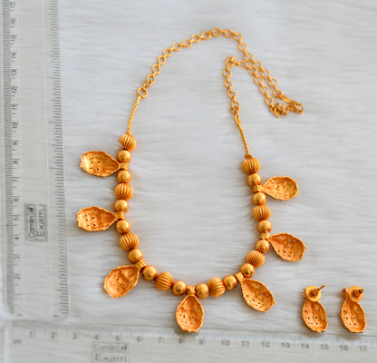 Matte finish Lakshmi necklace set dj-25084