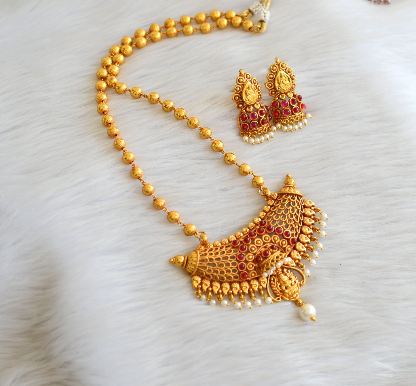 Antique kemp lakshmi chain/necklace set dj-20671