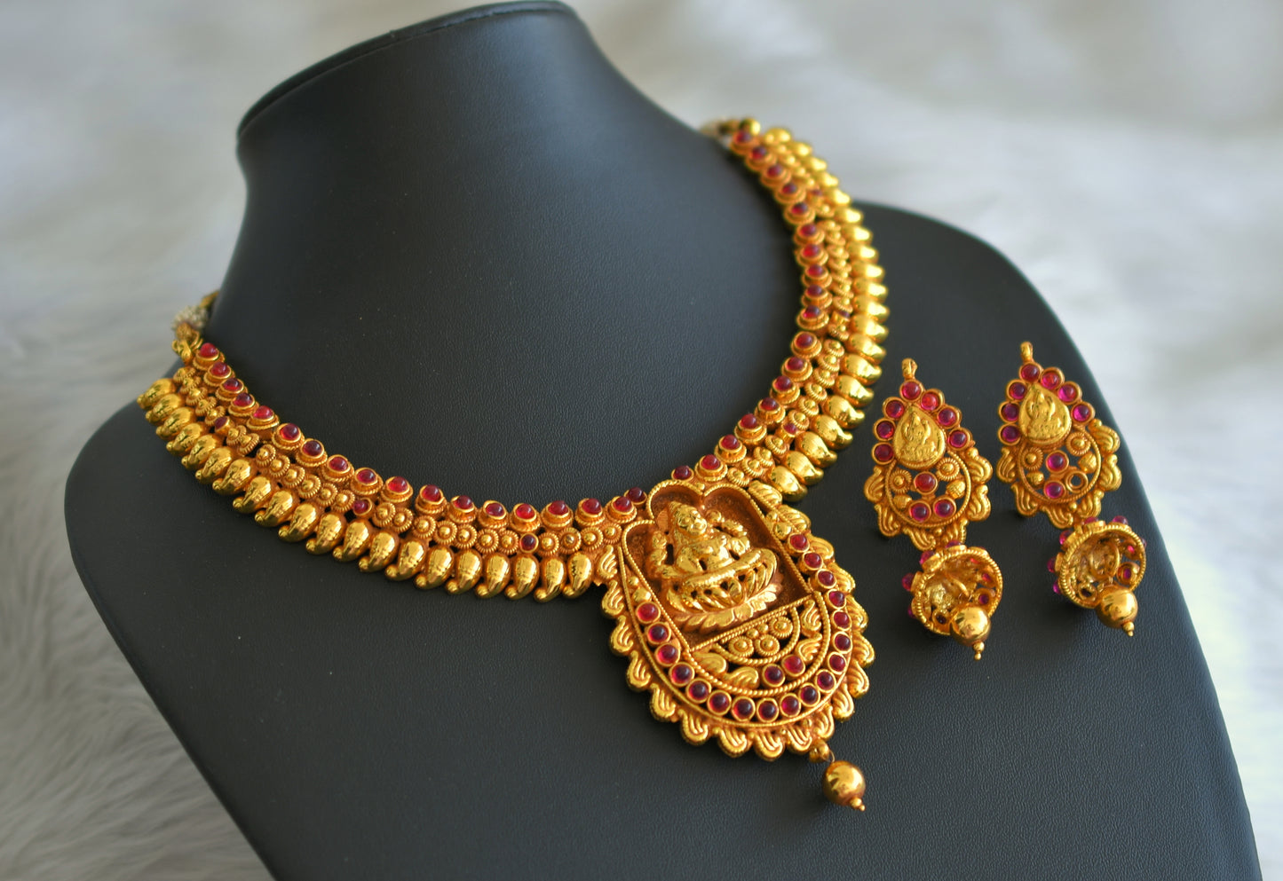 Antique lakshmi kemp necklace set dj-20660