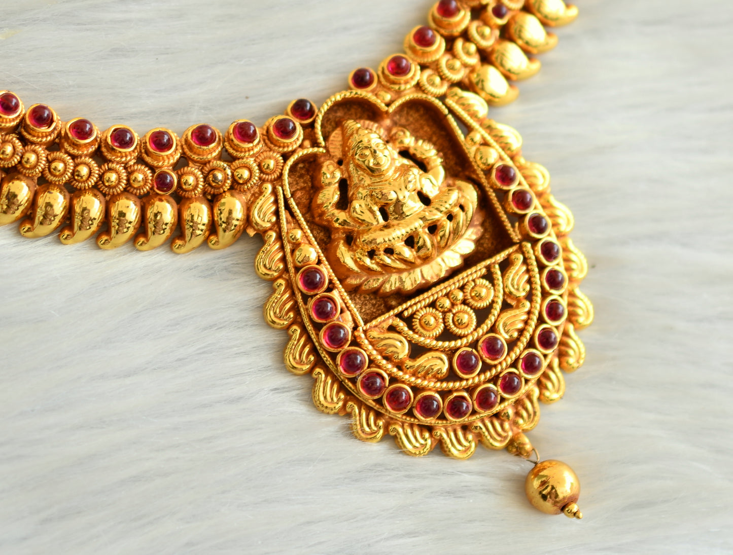 Antique lakshmi kemp necklace set dj-20660