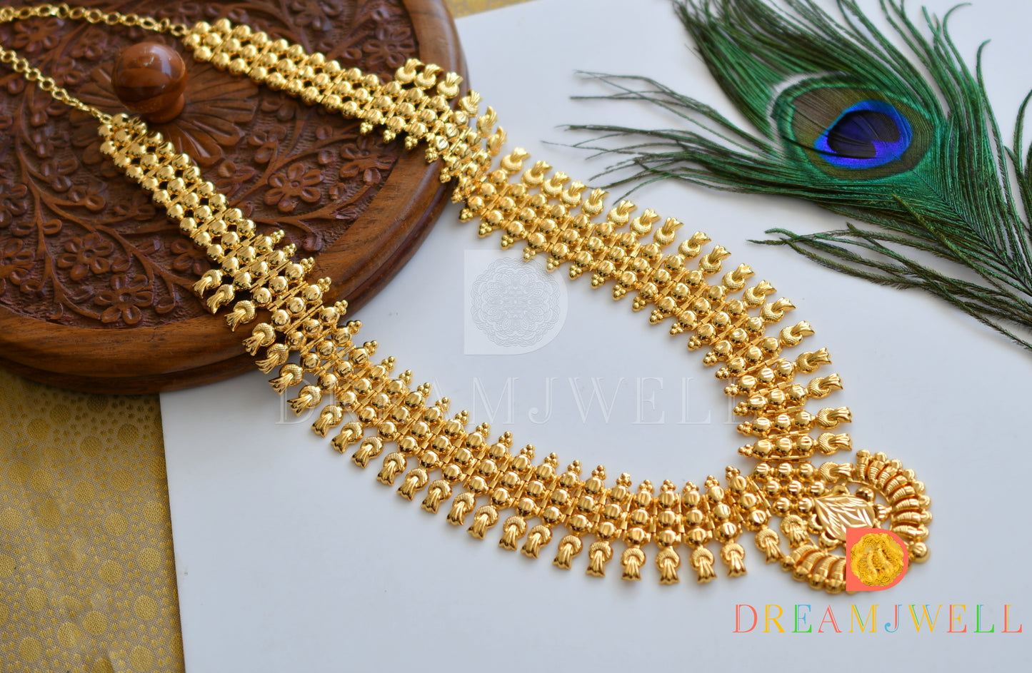 Gold tone Kerala style haar dj-37212