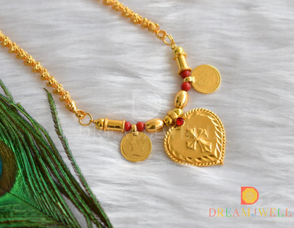 Gold tone coral beads Christian mangalyam dj-37968