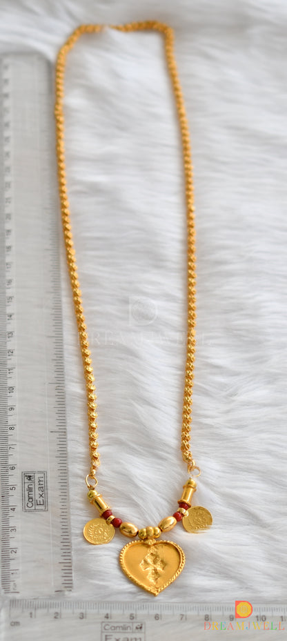 Gold tone coral beads Christian mangalyam dj-37968