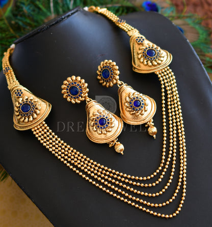 Antique blue designer mugappu set dj-30063