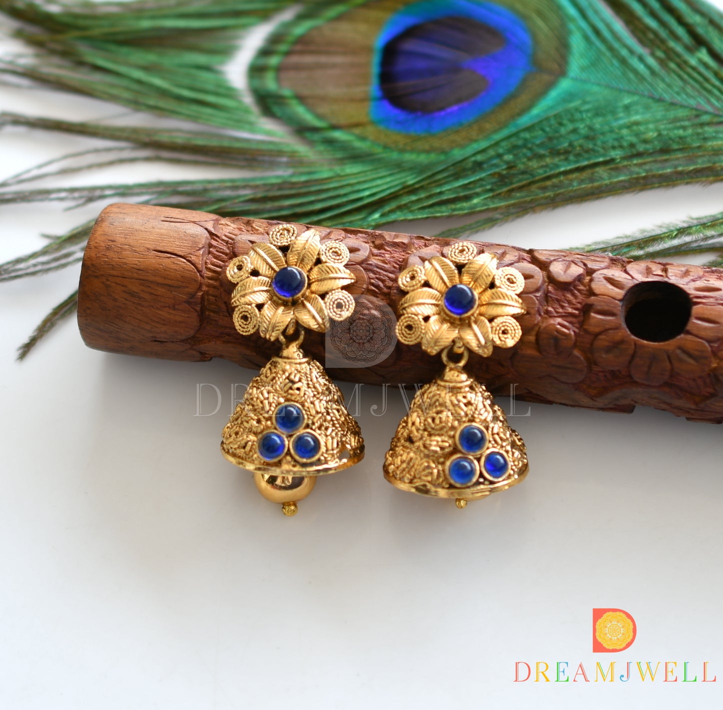 Antique Nagaas blue Lakshmi necklace set dj-07821