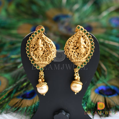 Antique green Ganesha earrings dj-37962